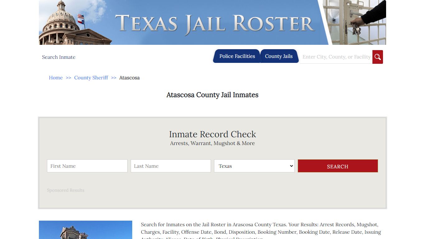 Atascosa County Jail Inmates - Jail Roster Search