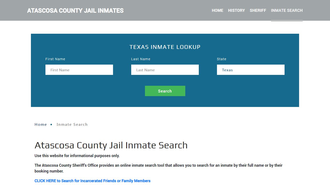 Atascosa County, TX Detainee Lookup