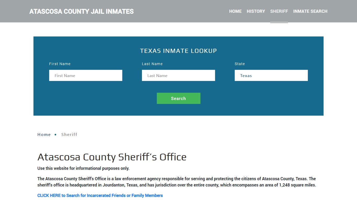 Atascosa County Sheriff, TX Arrest Warrant Lookup